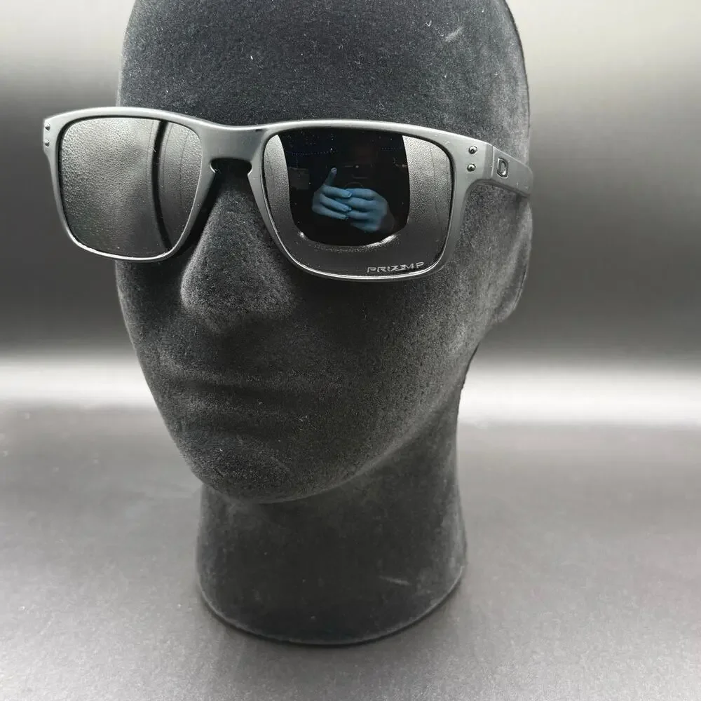 Oakley Holbrook OO9102 Matte Black Prizm Black Polarized Sunglasses 57mm USA